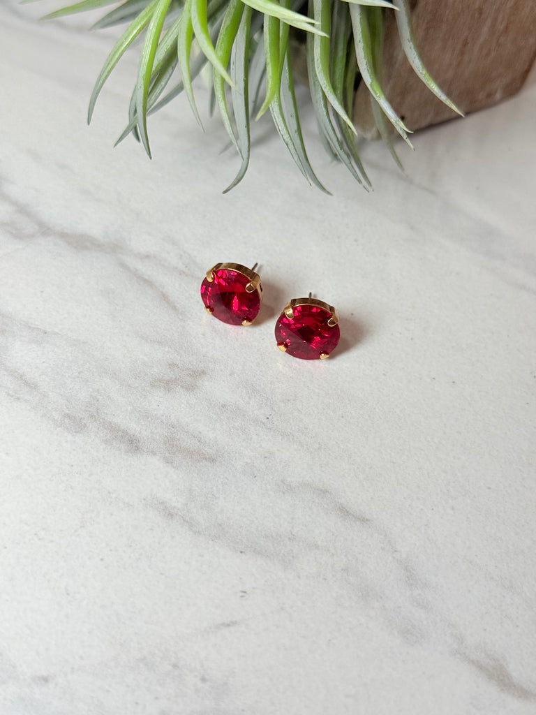 Swarovski The Basics Studs in Candy Crush - Red Ruby