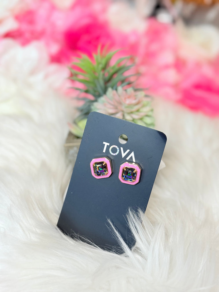 Dakota Swarovski Stud Earrings - Electrica