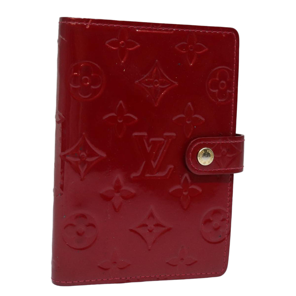 Louis Vuitton Agenda Cover in Patent Burgundy