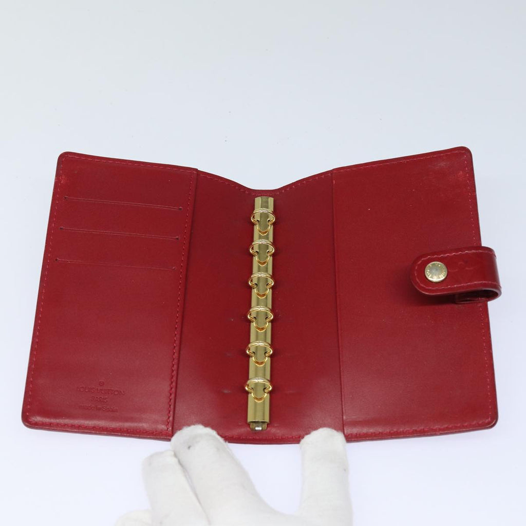 Louis Vuitton Agenda Cover in Patent Burgundy