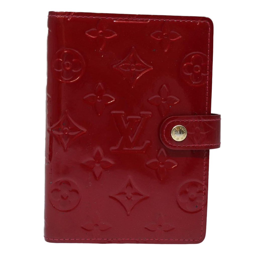 Louis Vuitton Agenda Cover in Patent Burgundy