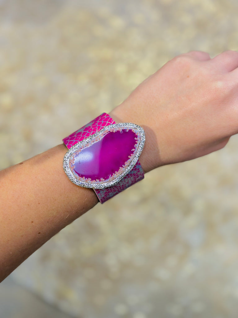 Viper Magenta Stone Sparkle Cuff