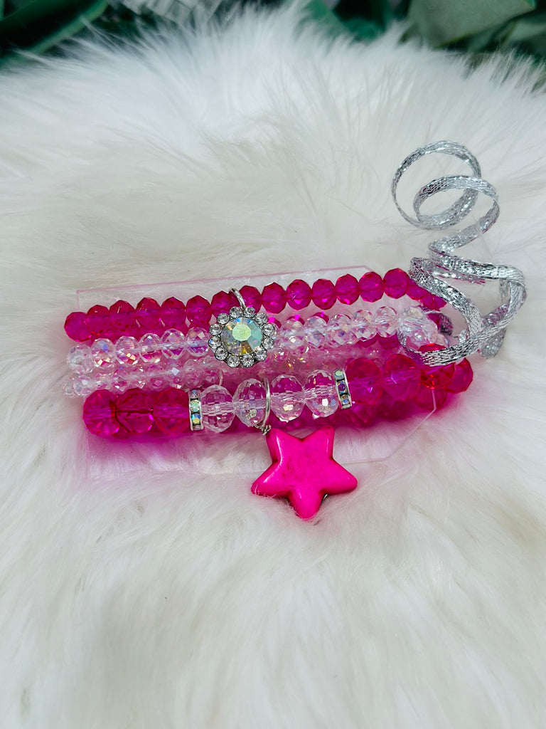 Twinkle, Twinkle Pink Little Star Bracelet Stack