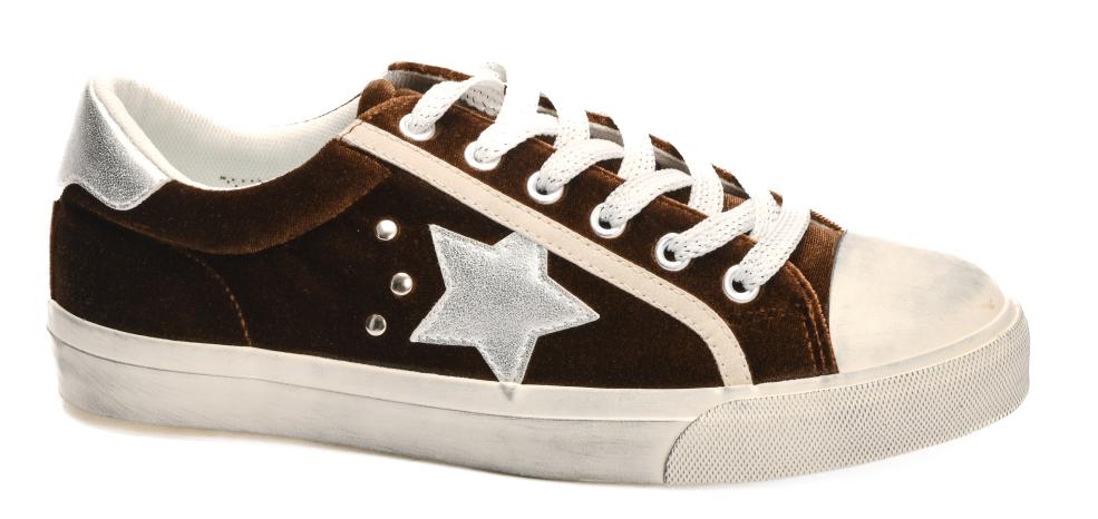 Big Dipper Star Tennis Shoes Cinnamon Velvet