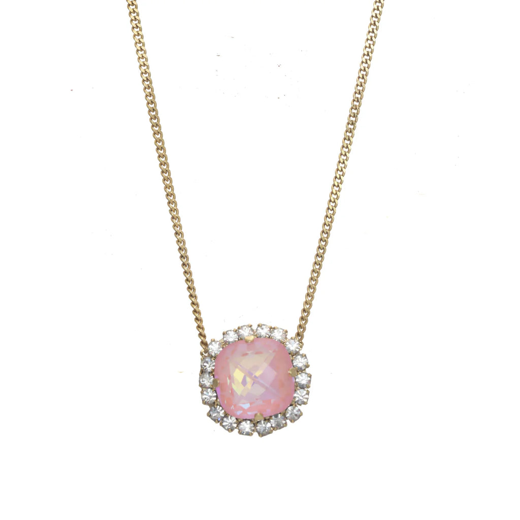 Cambrie Swarovski Necklace in Light Pink