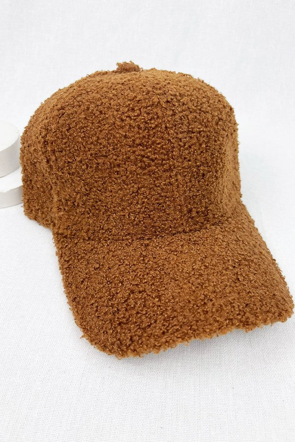 Teddy Fleece Faux Lamb Baseball Cap