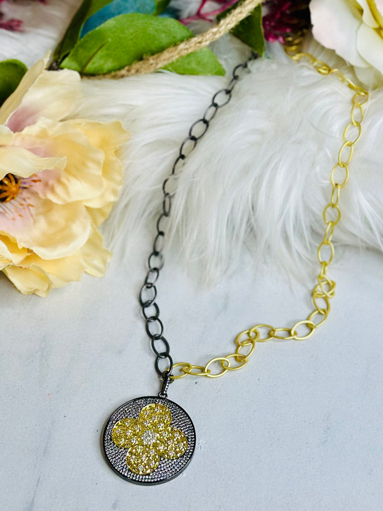 Smutt Crystal Lux Les Fleur Pendant Necklace