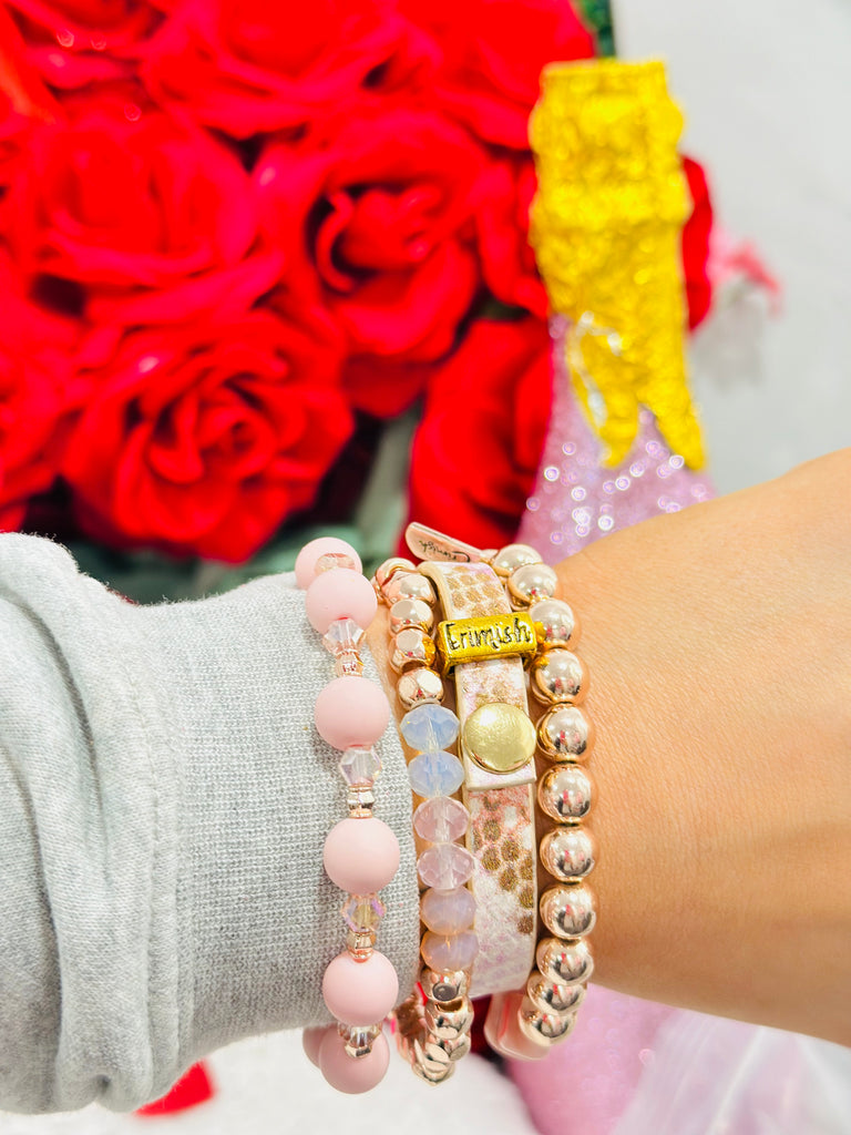 Sweet Rose Sugar & Pink Viper Bracelet Set