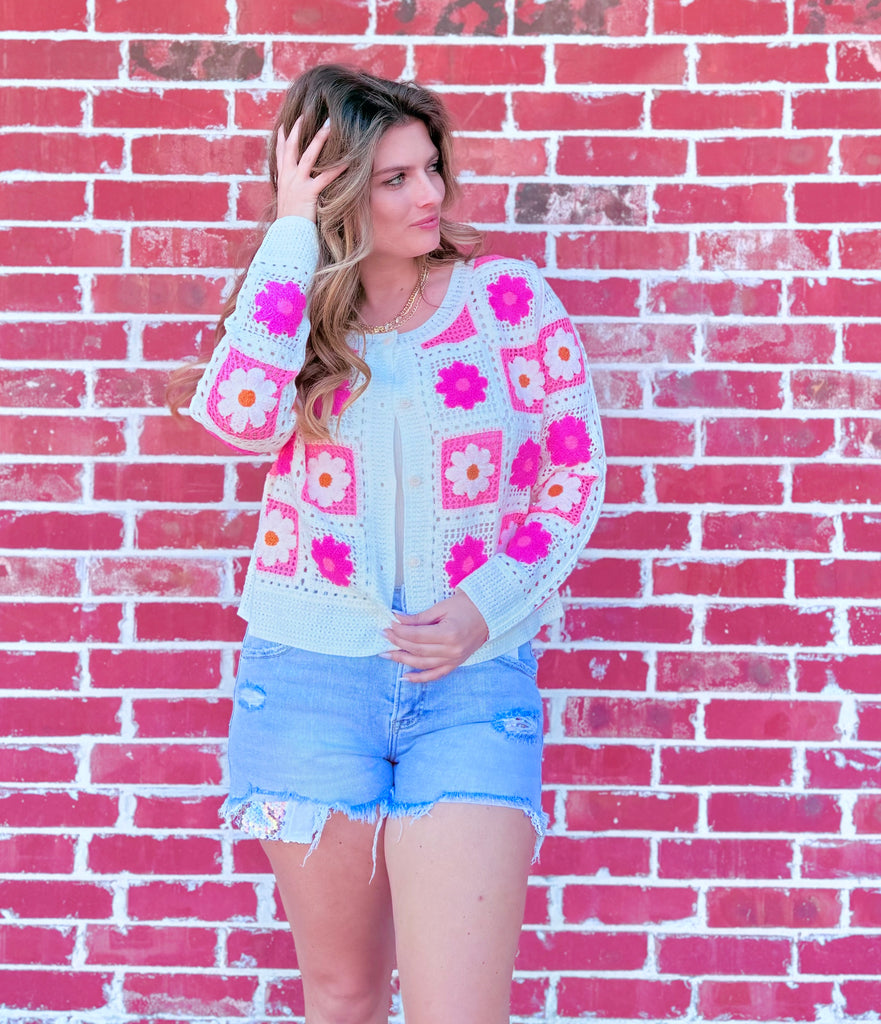 Flower Crochet Lace Cardigan Top