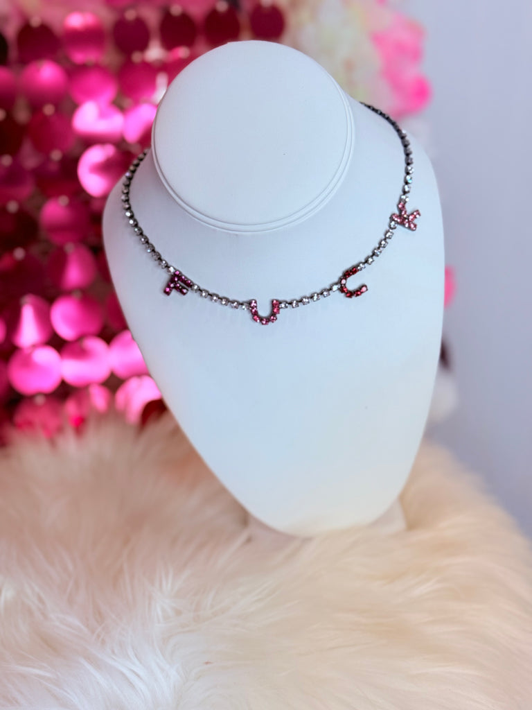 Spell Eff It Swarovski Necklace in Pinks