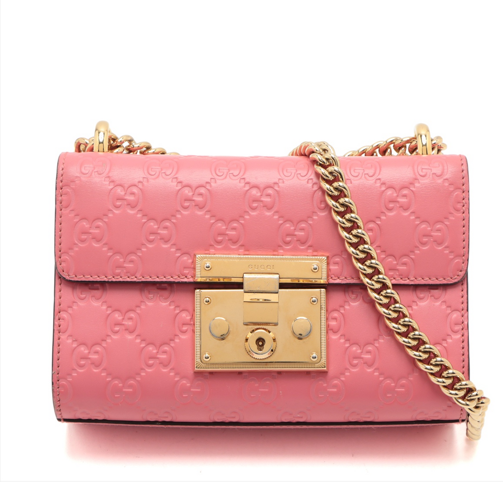 Gucci Padlock Pink Handbag Crossbody Tote