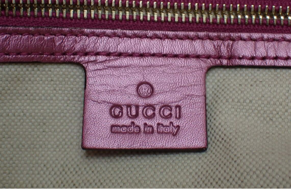 GUCCI Canvas Pink Tote Bag