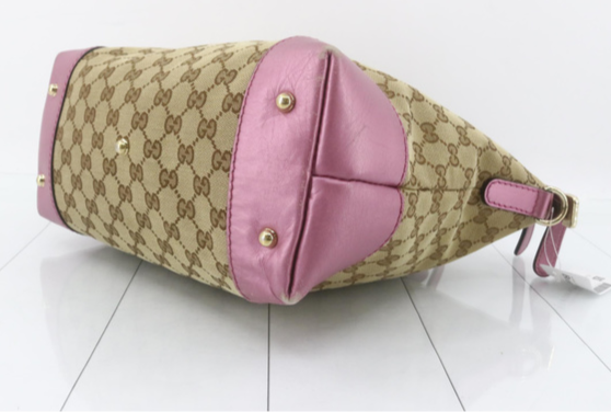 GUCCI Canvas Pink Tote Bag