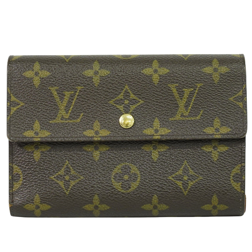 Louis Vuitton Trésor Brown Canvas Snap Wallet