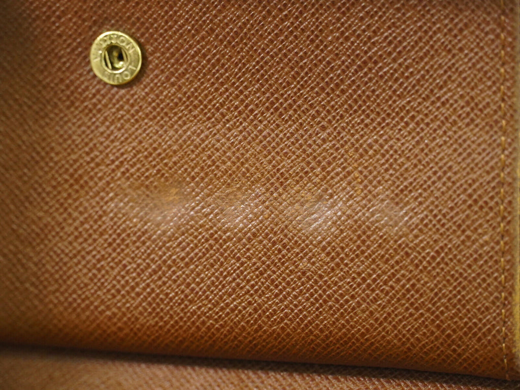 Louis Vuitton Trésor Brown Canvas Snap Wallet