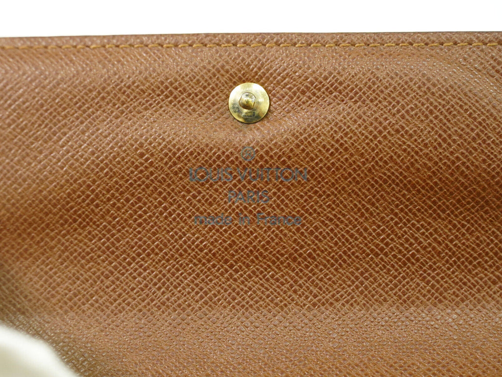 Louis Vuitton Trésor Brown Canvas Snap Wallet