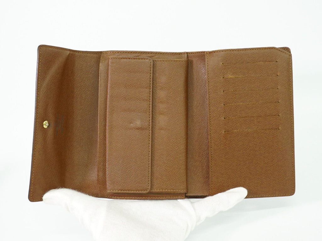 Louis Vuitton Trésor Brown Canvas Snap Wallet