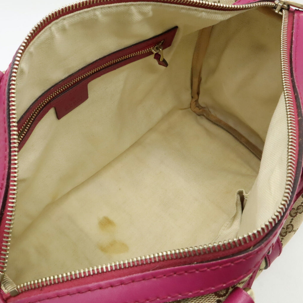 Gucci Boston Magenta Duffle Travel Handbag Tote