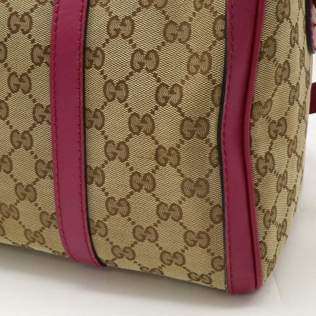 Gucci Boston Magenta Duffle Travel Handbag Tote