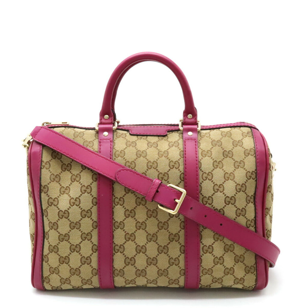 Gucci Boston Magenta Duffle Travel Handbag Tote