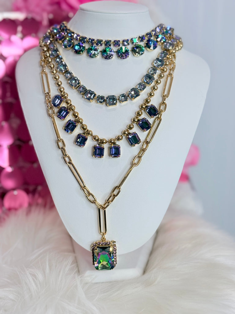 Gretchen Swarovski Necklace in Tanzanite Glimmer