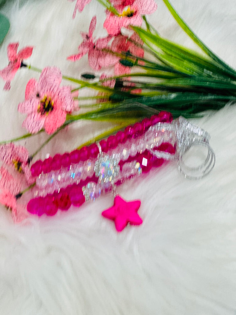 Twinkle, Twinkle Pink Little Star Bracelet Stack