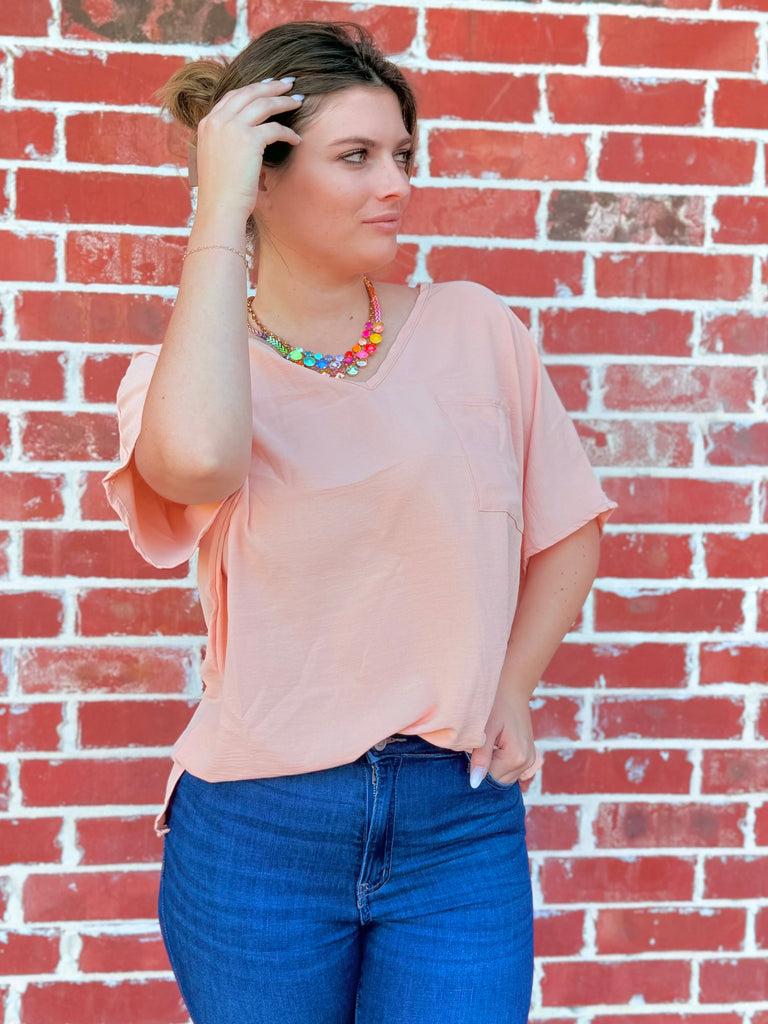 Boxy Top Classic Pocket Tee Top