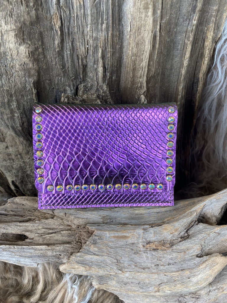 Matte Purple Iridescent AB Flora Wallet