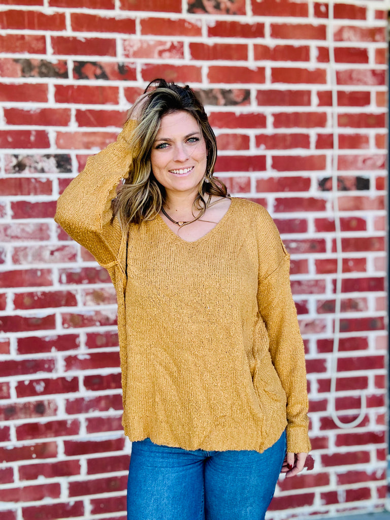 Candid Memories Sweater - Mustard