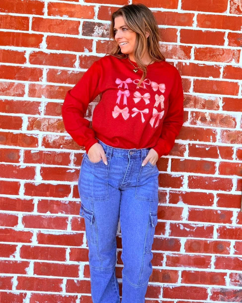 Pretty Ribbons Red Sweatshirt