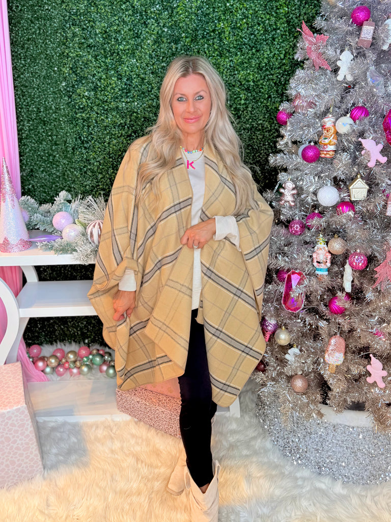 Weekend In Gatlinburg Poncho-Tan-ONE SIZE