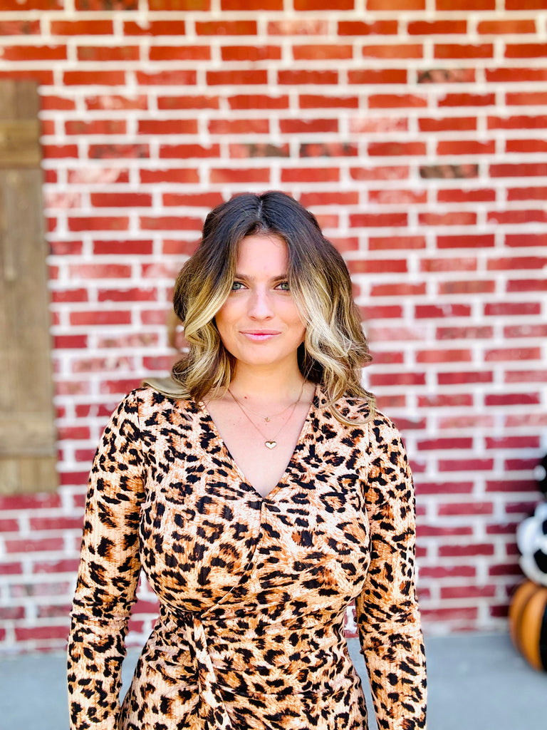 Fiery & Fierce Leopard Knotted Dress