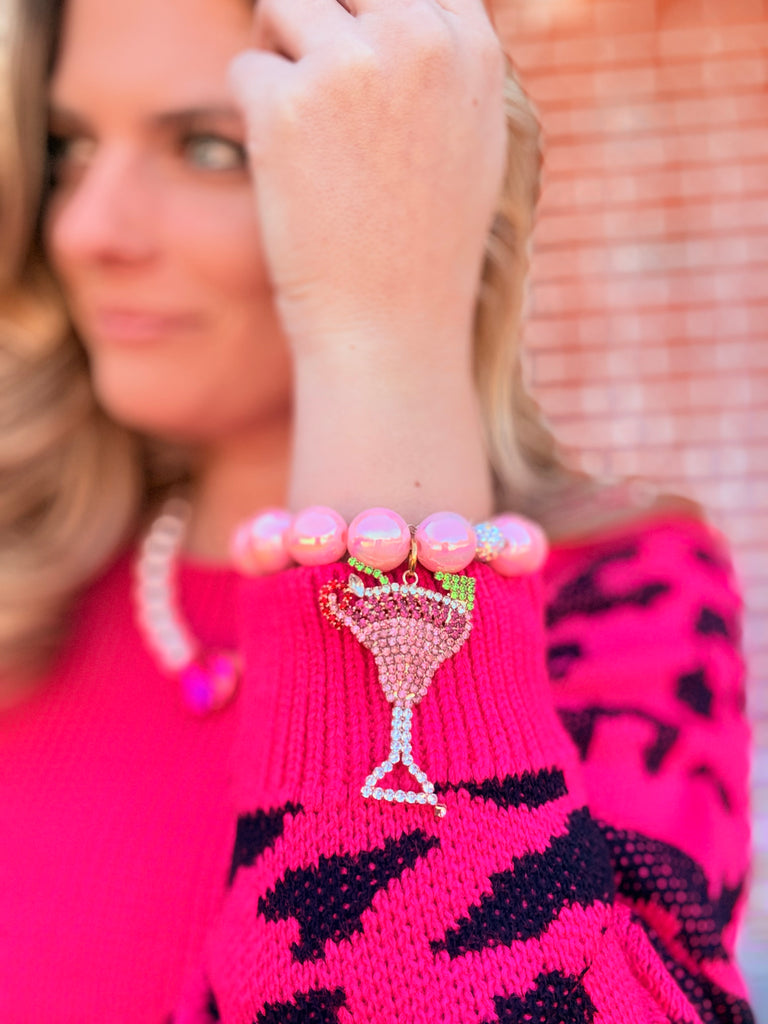 Blush Martini Breeze Embellished Bracelet