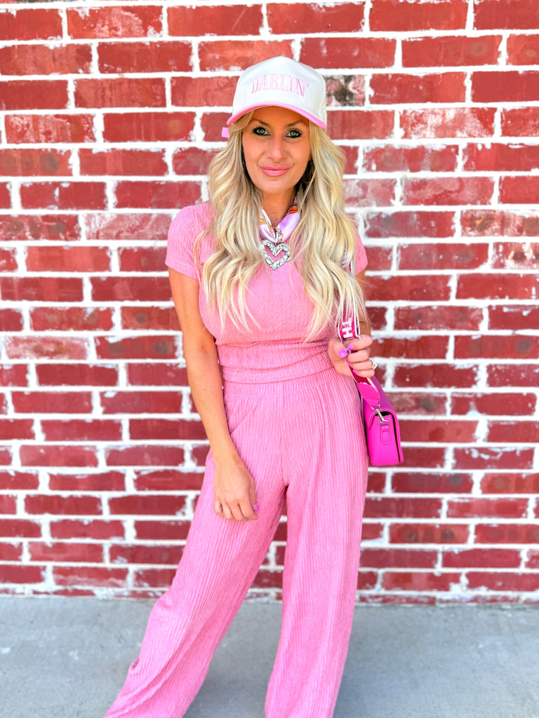 Crinkle Cutie Lounge Set - Strawberry Shake