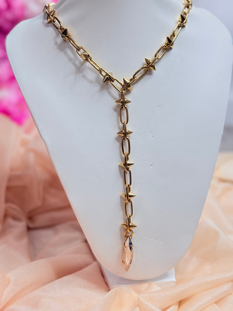 Milan Gold Spike Chain Necklace