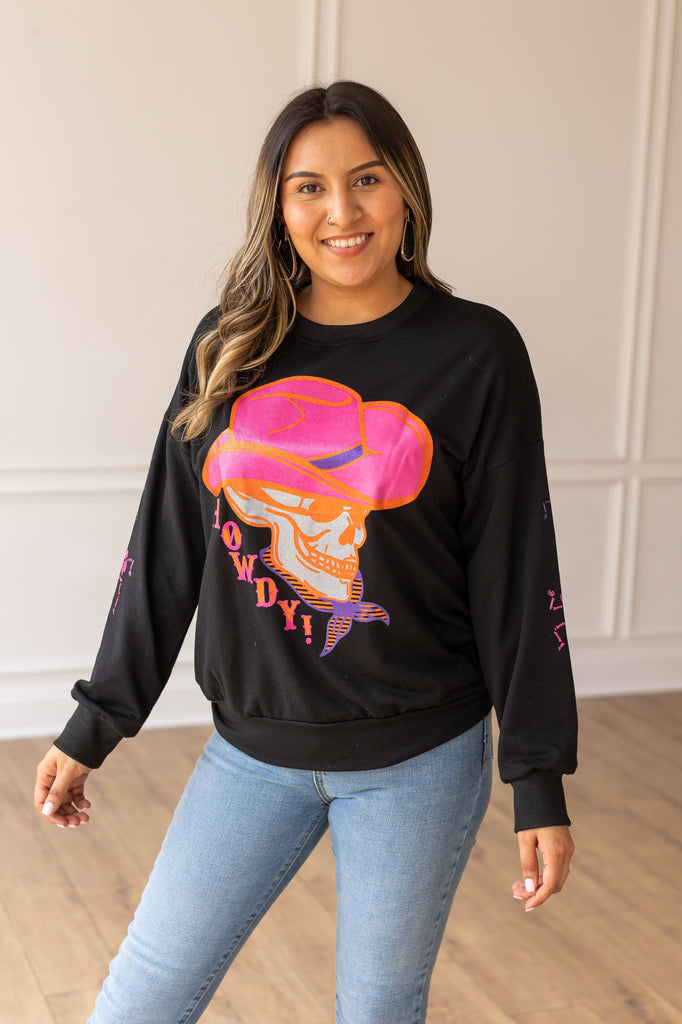 Wild West Rebel Black Crewneck