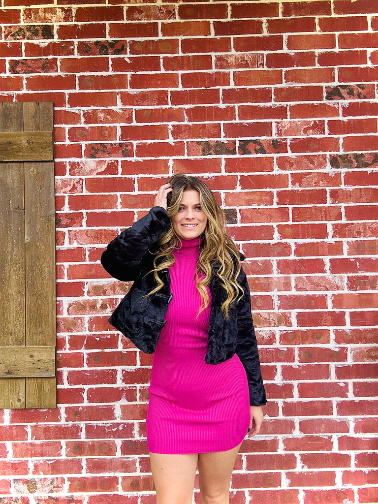 NYC Nights Sweater Dress - Pink