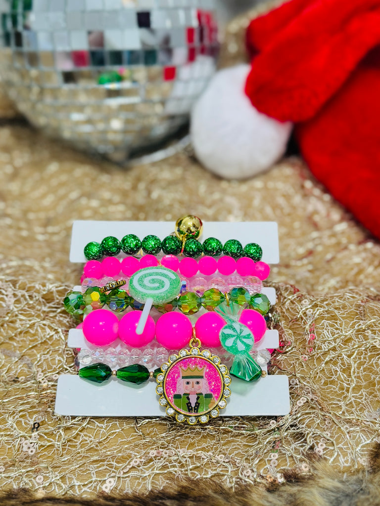 Candy Made Nutcracker Bracelet Stack