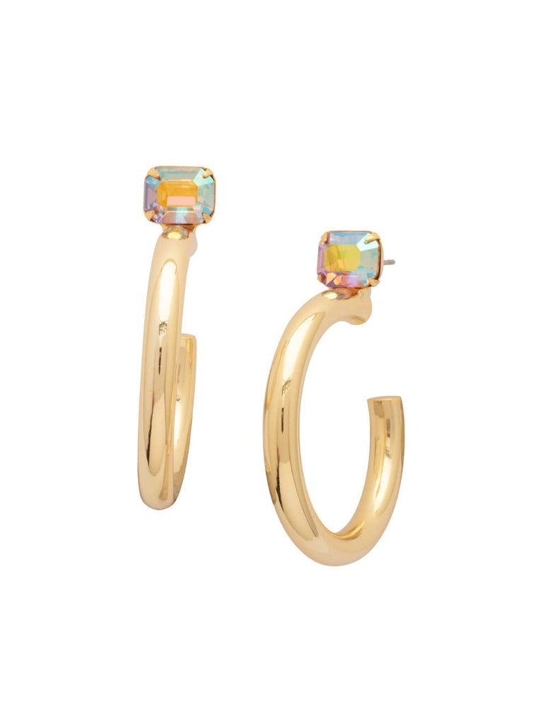 Keeley Emerald Cut Hoop Earrings - EFU6BGLCA: Neutral