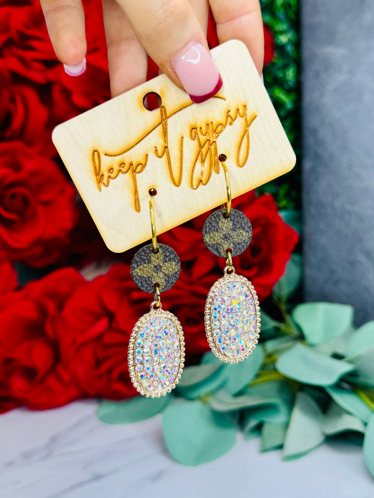 Gold Plated AB Drop Earrings