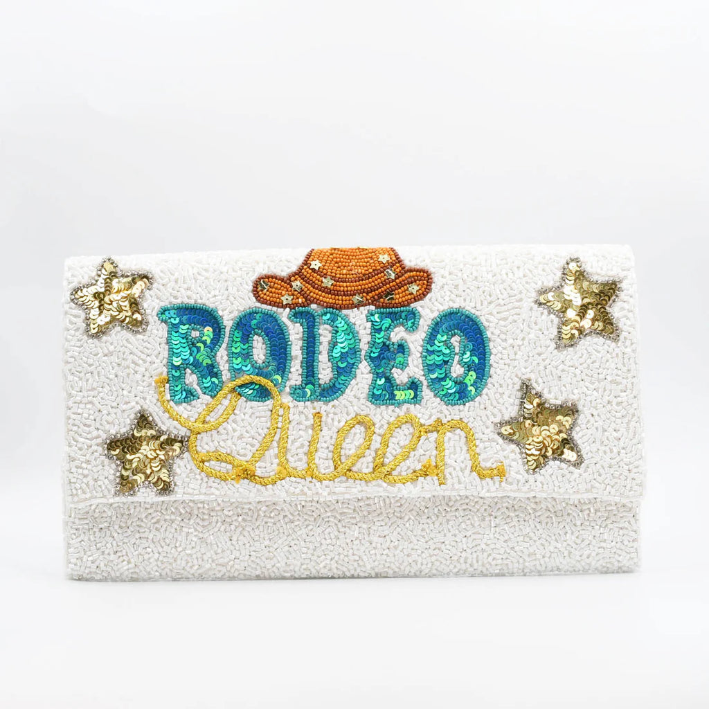 Rodeo Queen Beaded Clutch and Crossbody Purse