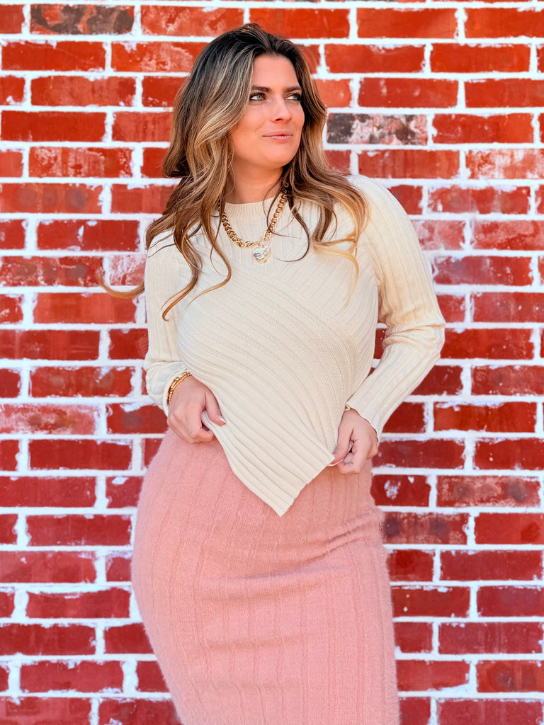 The Broadway Breeze Sweater Top - Ivory