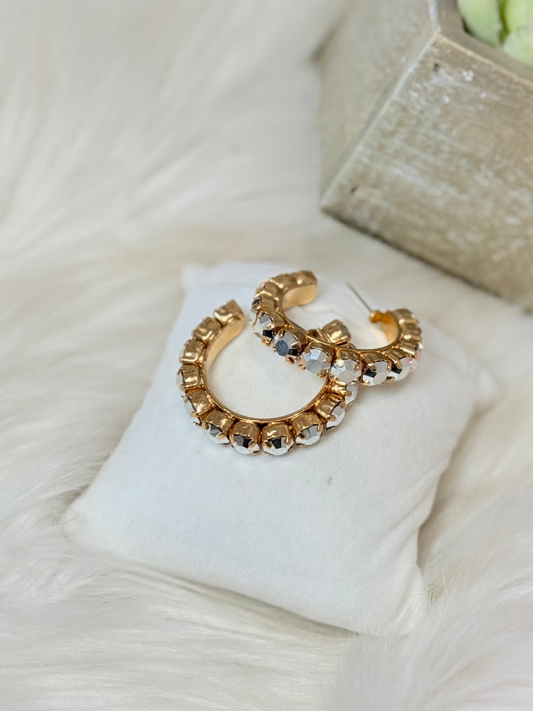 Swarovski Crystal Jubilee Hoops - Metallics