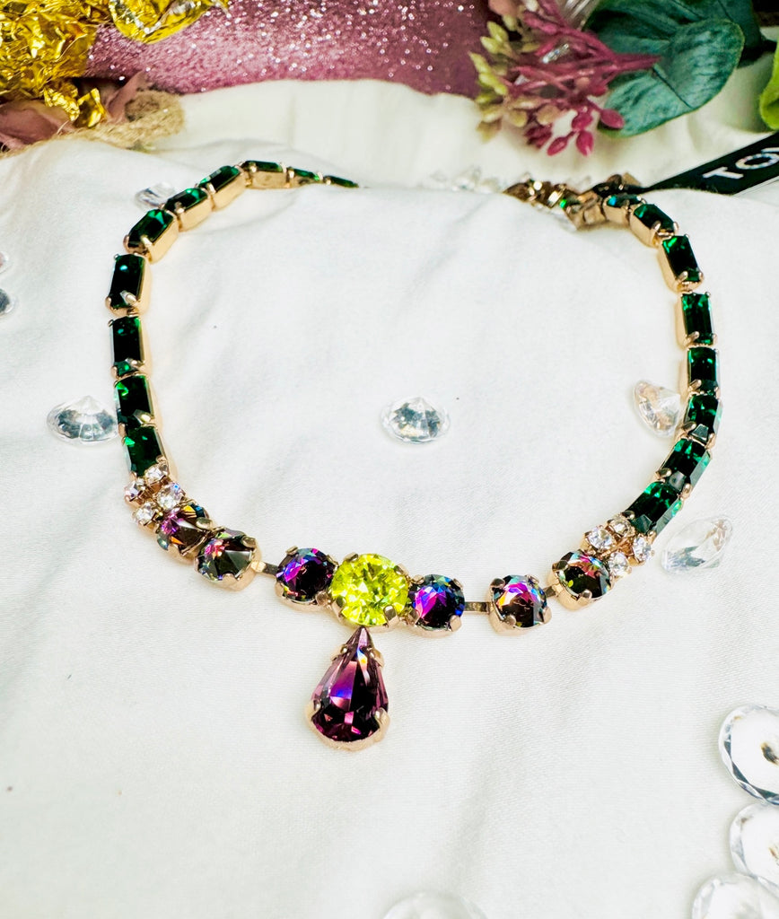 Agatha Emerald Crystal Necklace