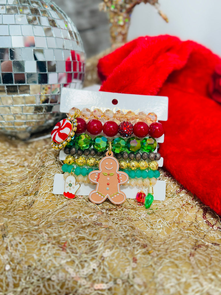 Oh Snap! Gingerbread Charm Bracelet Stack