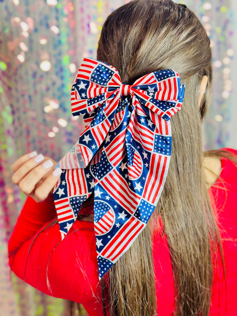 Feelin Patriotic Hair Bow Clip