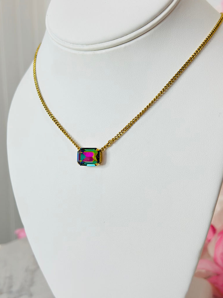 Rubin Swarovski Pendent Daily Necklace - Electrica