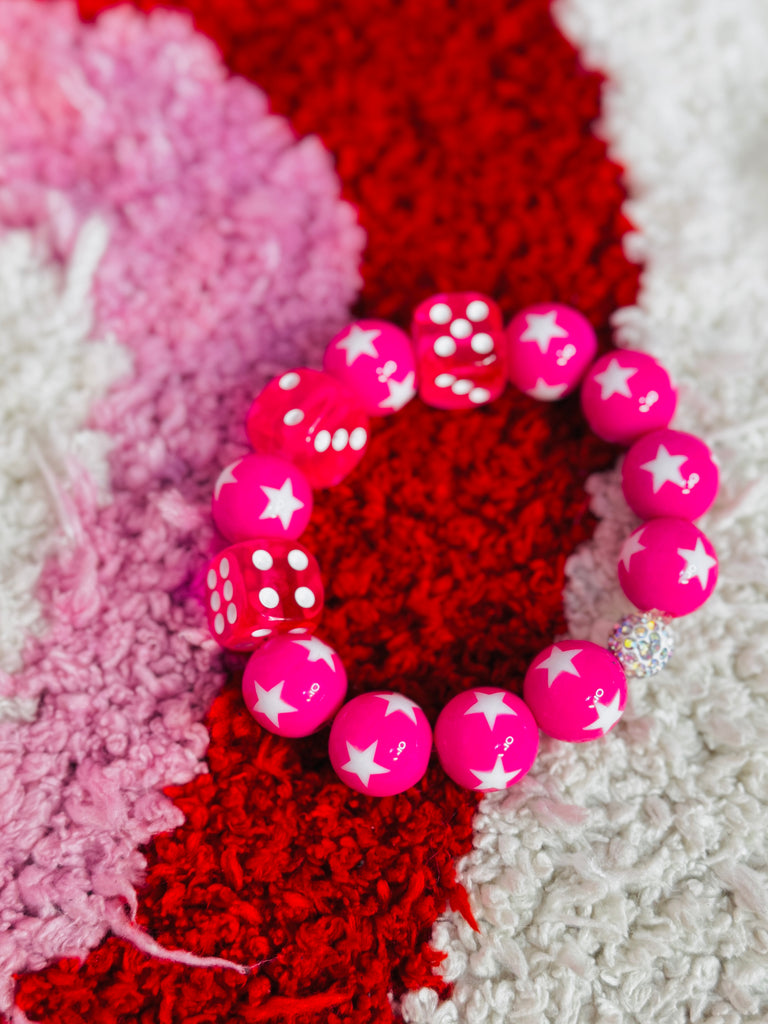 Barbie Pink Shoot it Straight Stars Dicey Bracelet