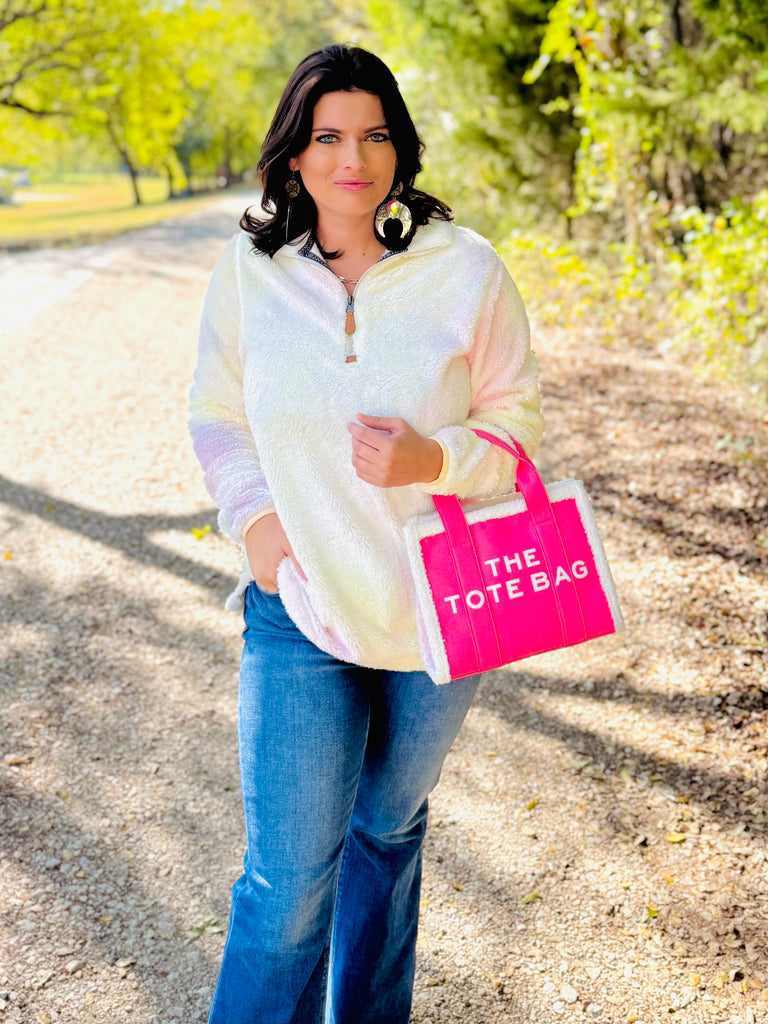 DEAL! Pastel Sherpa Pullover