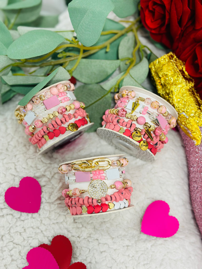 Pink Heartbreaker Bracelet Set